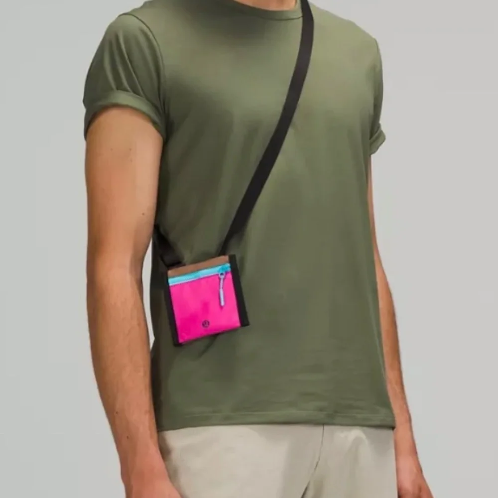 Lululemon Athletica Ever Ready Crossbody Wallet Pink Brown‎